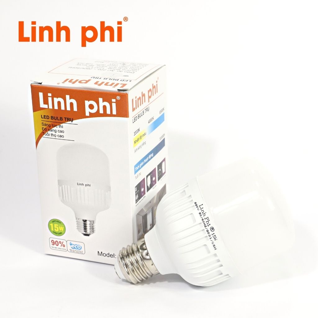 Bóng Đèn Led Bulb Trụ Nhựa LINH PHI Siêu Tiết Kiệm Điện Năng, Led Buld Trụ Ánh Sáng Thực