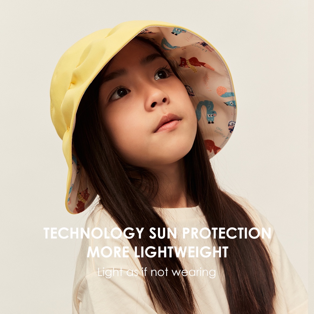 Mũ che nắng Ohsunny UPF50+ hai mặt chống tia cực tím họa tiết hoạt hình cho bé