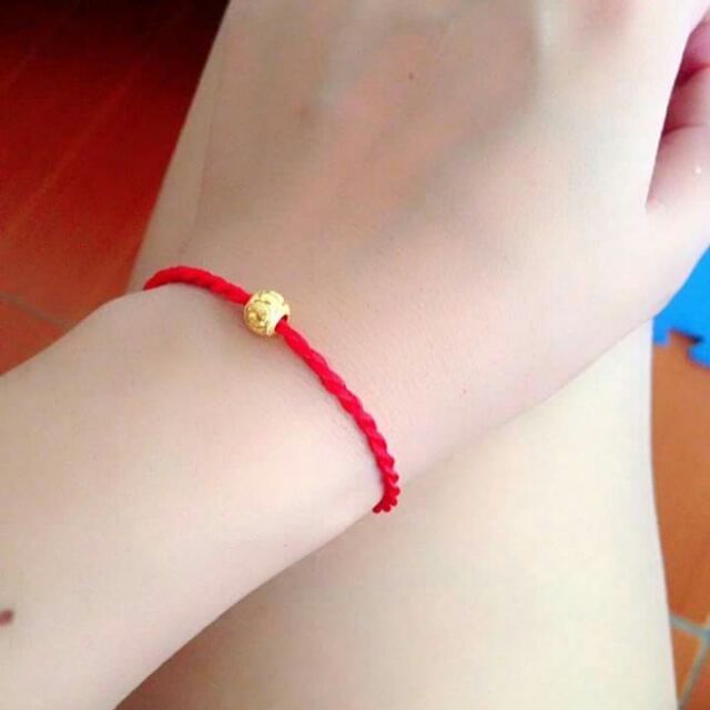 Vòng tay may mắn bi cát vàng