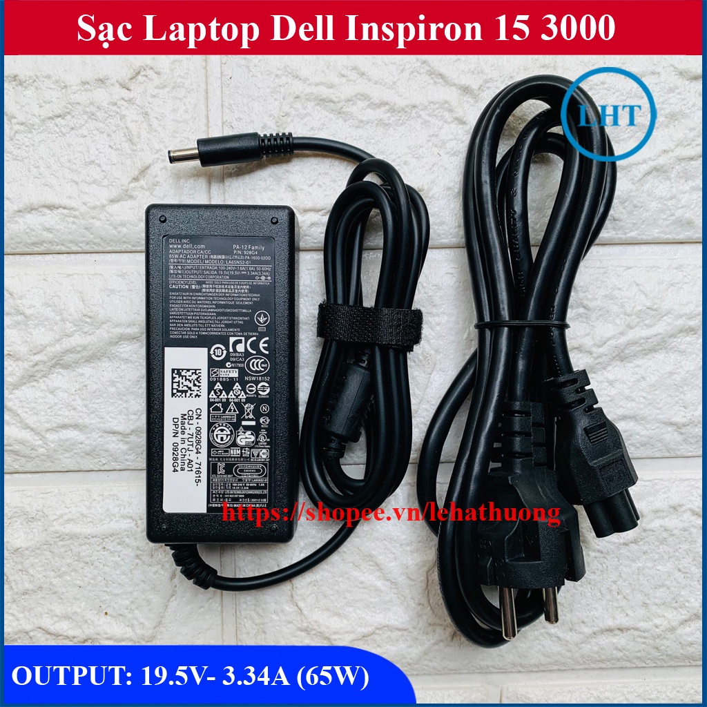 ⚡️[Sạc zin] Sạc Laptop Dell Inspiron 15 3000 có đèn báo chân tròn To - tròn Nhỏ