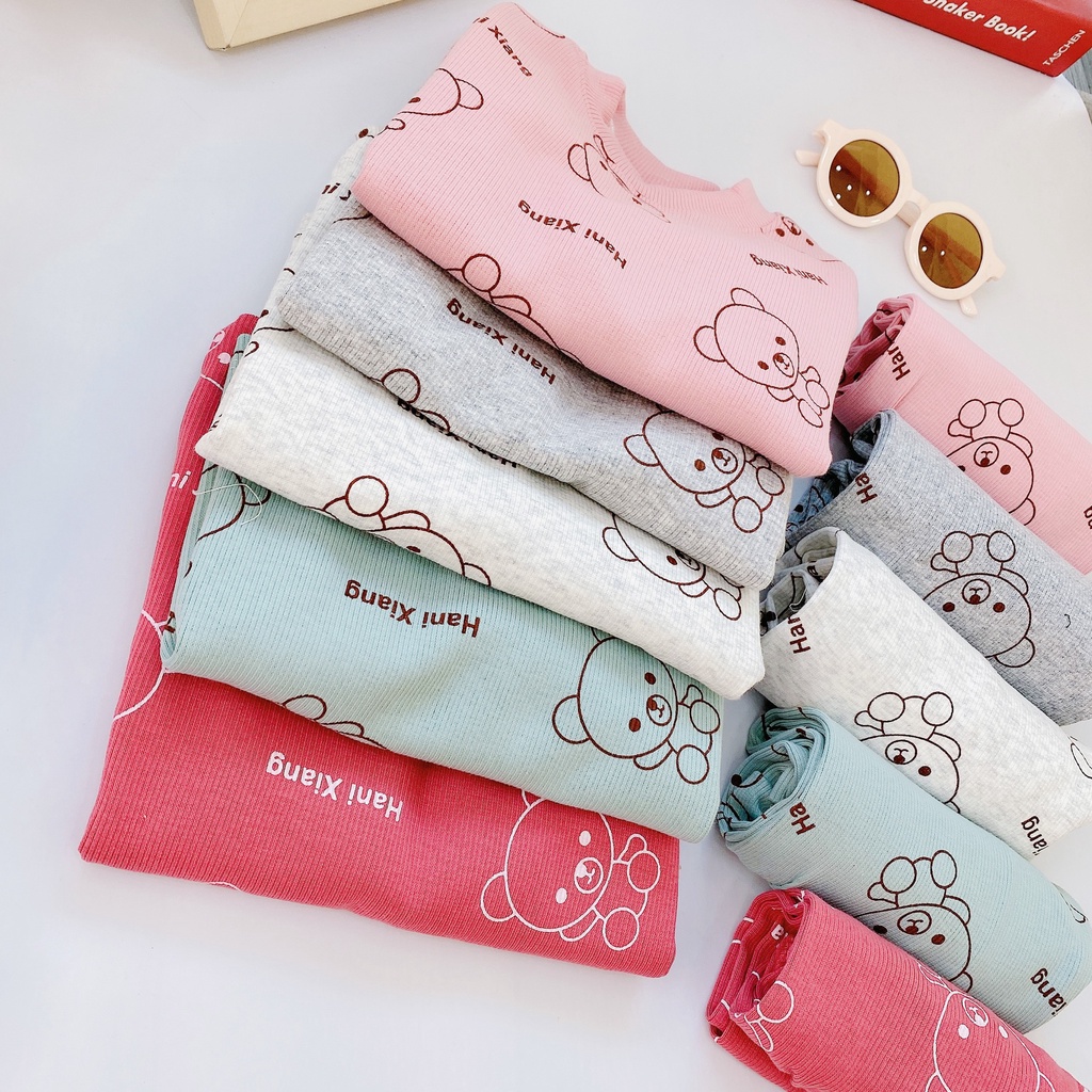 Bộ dài tay bé trai, Bộ dài tay bé gái chất liệu len tăm quảng châu cao cấp 5-15kg