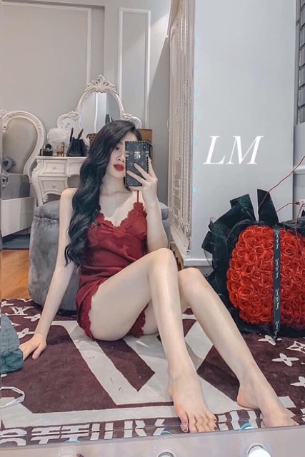 BÁN SỈ BỘ NGỦ LỤA VIỀN REN QC M001 CHO NỮ | BigBuy360 - bigbuy360.vn