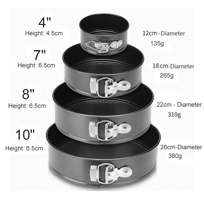 Khuôn Làm Bánh Chống Dính Hình Tròn 4 / 7 / 8 / 10 Inch