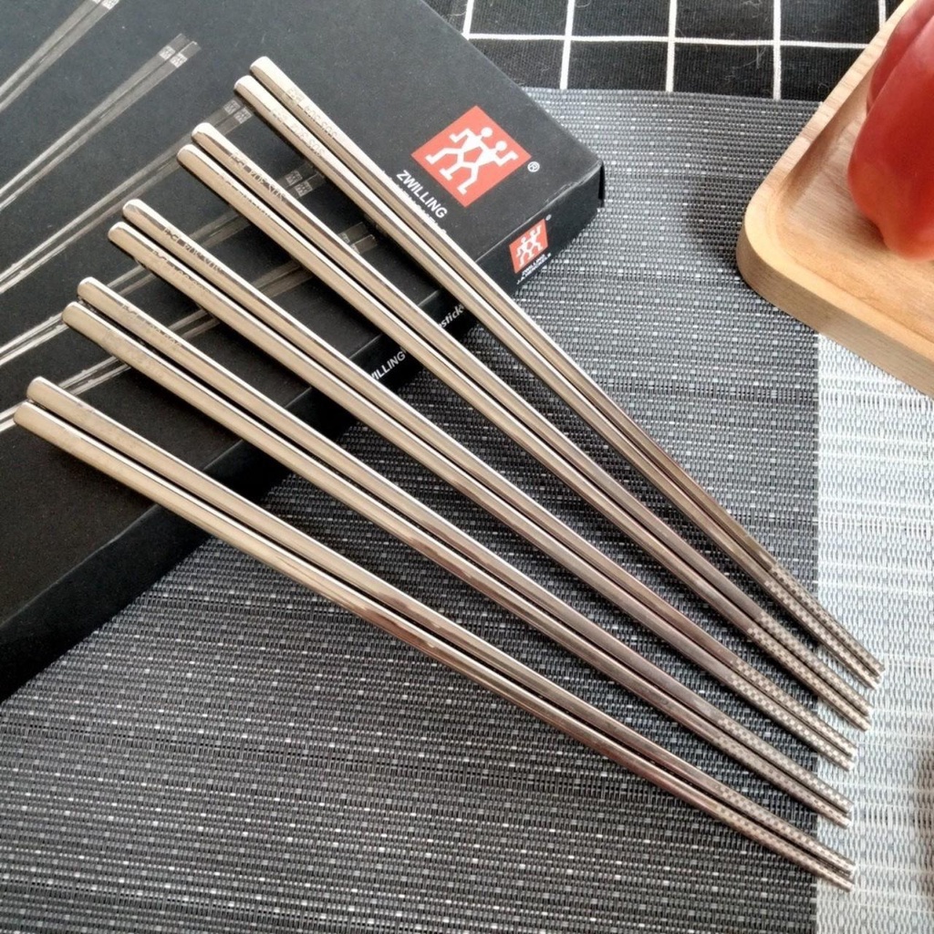 HỘP SET 5 ĐÔI ĐŨA INOX Hãng Zwilling Của Đức Siêu Hót Hít