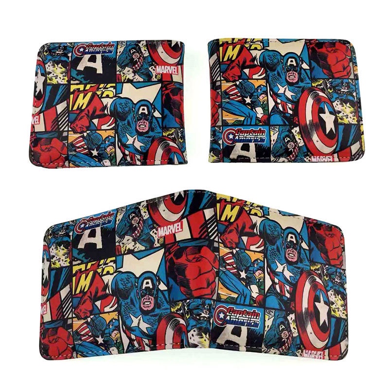 Ví ngắn in họa tiết siêu anh hùng Marvel thời trang cho nam