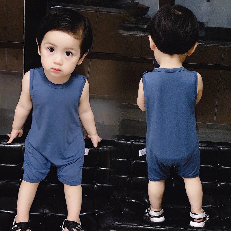 Body đùi sát nách nhiều màu cho bé sơ sinh 3-13kg, vải cotton mềm mịn thấm hút mồ hôi - BD02