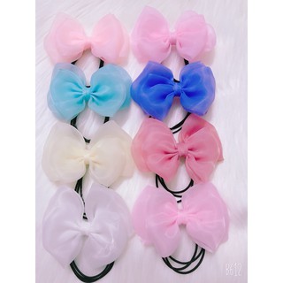 Dây Cột Tóc Nơ Voan Bồng