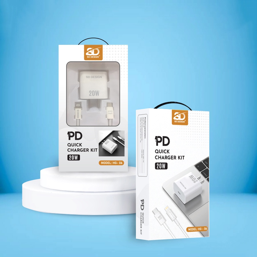 Bộ Củ Dây Cáp Sạc SD-HG06 Cho ĐT Pin Dự Phòng Tai nghe Bluetooth Case pro Vỏ Ốp lưng