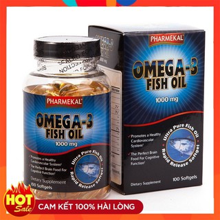 [Hàng chính hãng] Viên Uống Dầu Cá Pharmekal Omega 3 Fish Oil 1000Mg 100 Viên