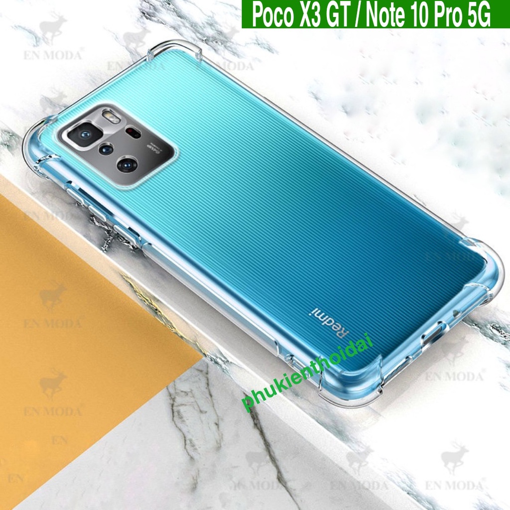 Ốp lưng Poco X3 GT / X4 GT / Redmi Note 10 Pro 5G / Poco M5 / F5 / Note 12 Turbo dẻo trong suốt lồi 4 góc chống sốc