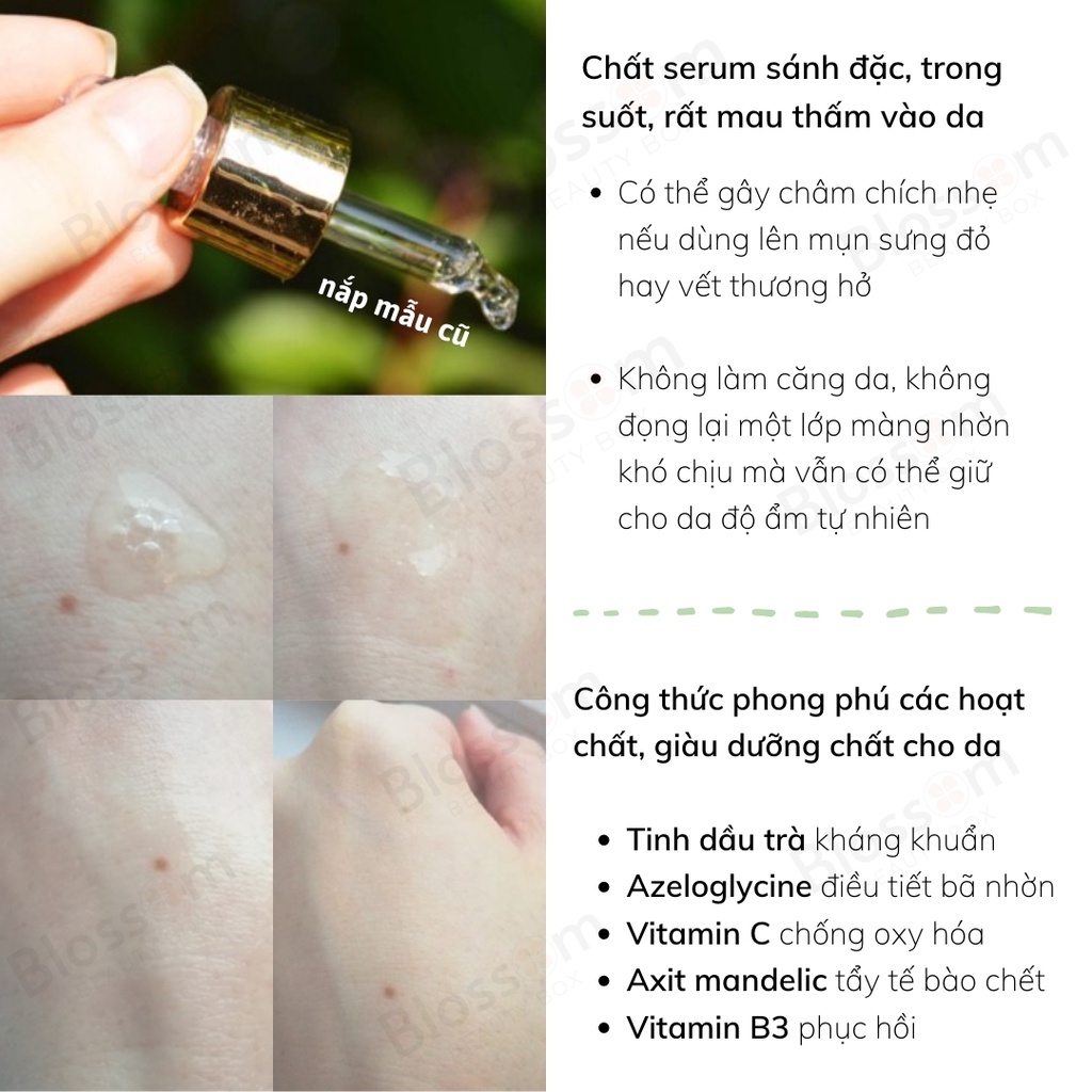 Serum trà xanh tràm trà Bielenda green tea cho da dầu mụn 30ML