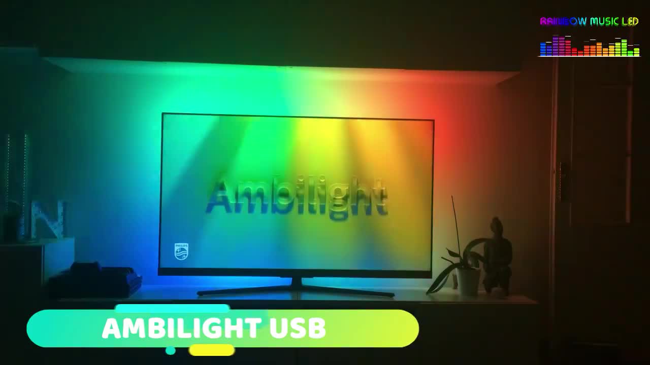 [CHÍNH HÃNG] Đèn led Ambilight USB theo màu màn hình kết hợp 100 hiệu ứng nháy theo nhạc (Hàng chất lượng) | BigBuy360 - bigbuy360.vn