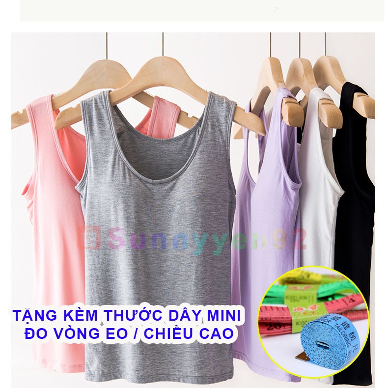 Áo Thun Ba Lỗ Nữ 💚FREESHIP💚 Có Đệm Ngực, Mát Rượi Cho Mùa Hè (Hàng Xuất Nhật - Có 7 Màu) | BigBuy360 - bigbuy360.vn