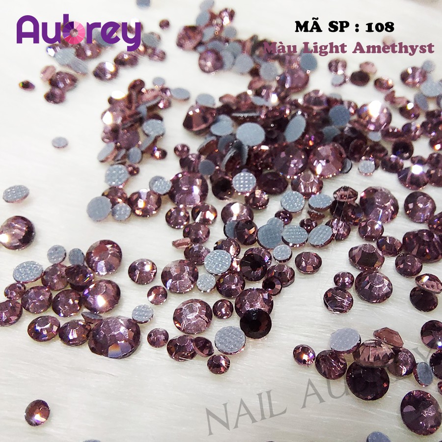 [Mã SP 108] Đá Nail Chân Lưới Mặt Cắt Đá Màu Light Amethyst