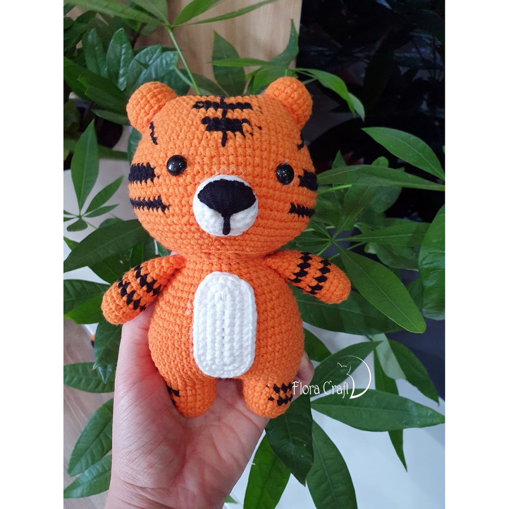 Hổ len móc (CỌP) LITTLE, hổ len sợi, hổ nhồi bông handmade, hổ bằng le