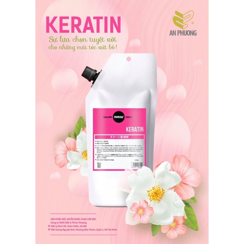 Phục hồi tóc hư tổn Phủ bọc Keratin Mmar 500ml