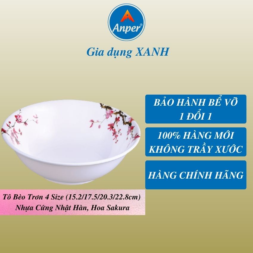 Bát tô nhựa melamine ANPER cao cấp A5 nhật hàn cứng an toàn sang trọng