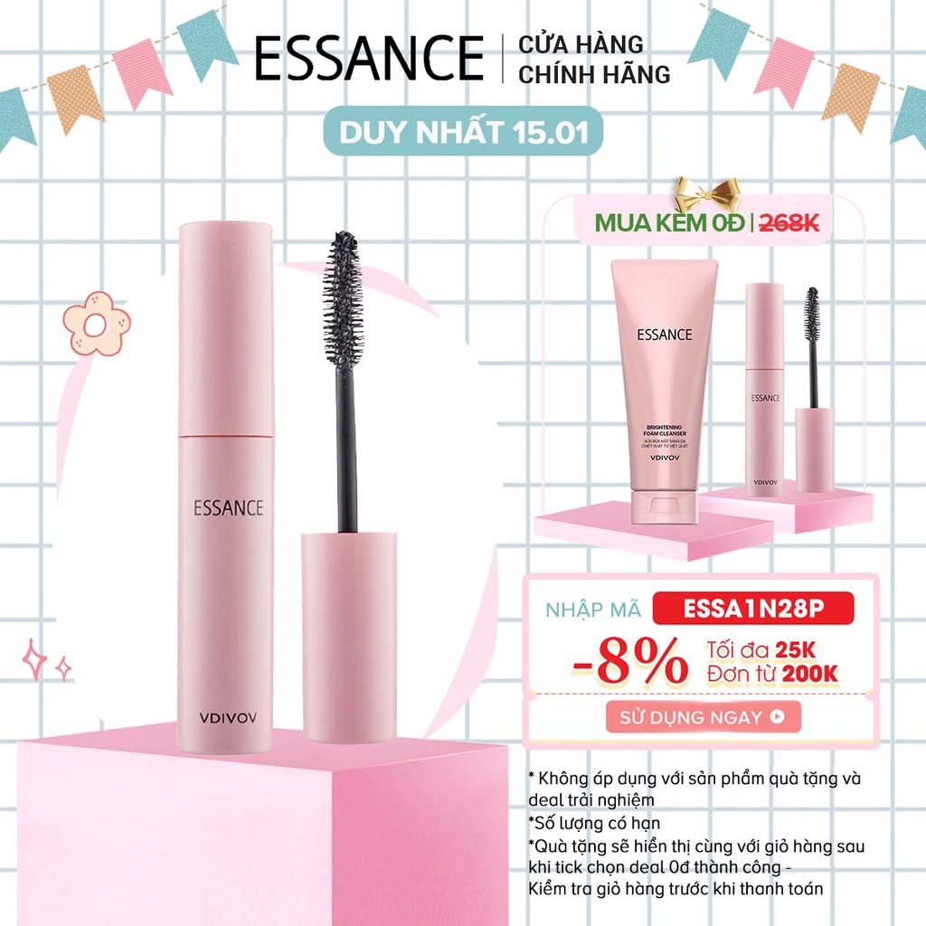 [Mã COSLG5 giảm 10%]Mascara Essance dài và cong mi 10g