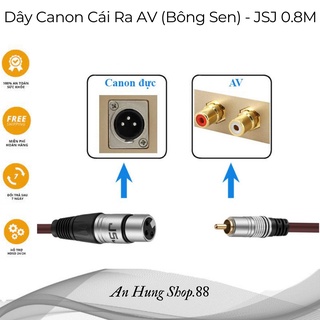 Dây canon ra av ( hoa sen) dùng để truyền tải tín hiệu âm thanh.Dây Dài 0,8m, Bền, Đẹp.