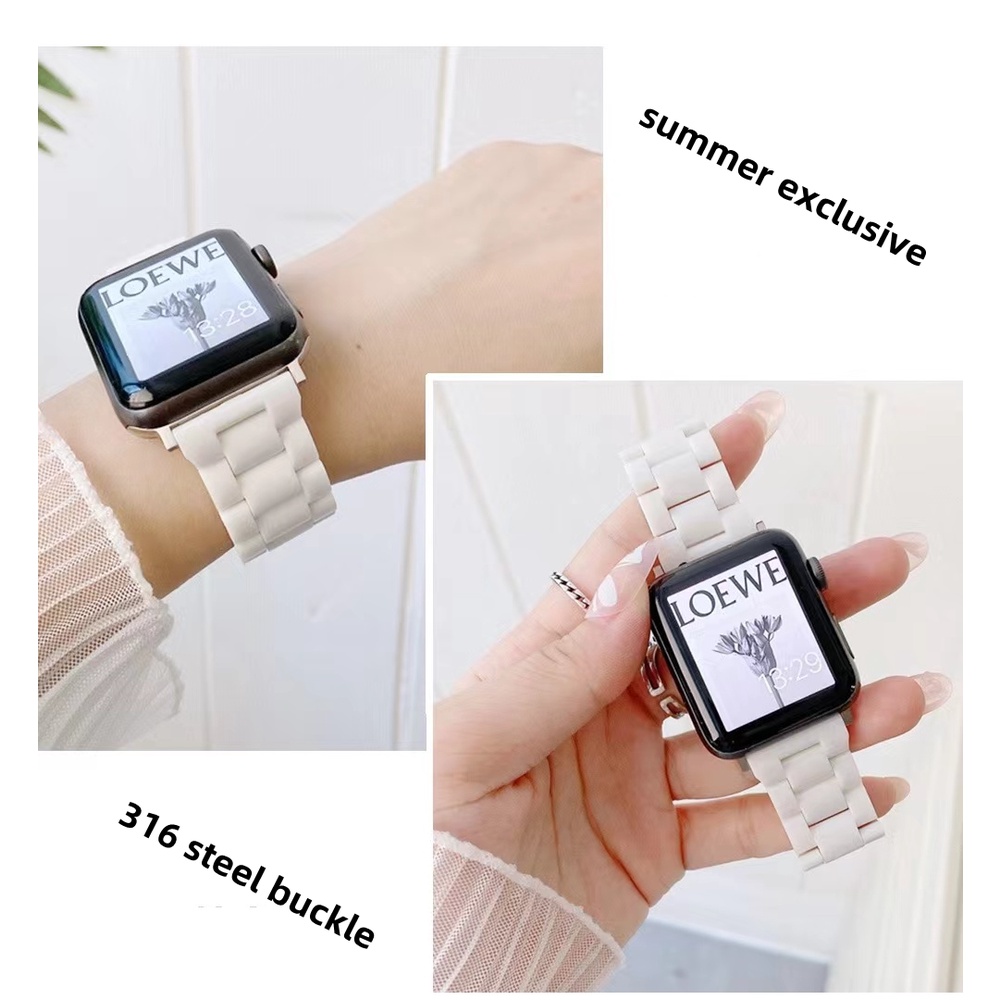 Dây Đeo Thay Thế Bằng Resin Cho Đồng Hồ Thông Minh Apple watch series 8 / 7 / SE / 6 5 4 3 2 1 41MM 45MM 38mm 40mm 42mm 44mm