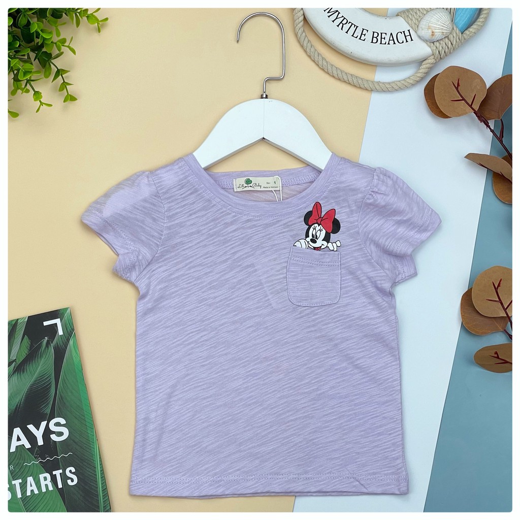 Áo cotton sược côc tay túi ngực bé gái size 1-5, cho bạn từ 10-17kg. Chất cotton sược mặc siêu mát, kiểu dáng đẹp. Lô 2