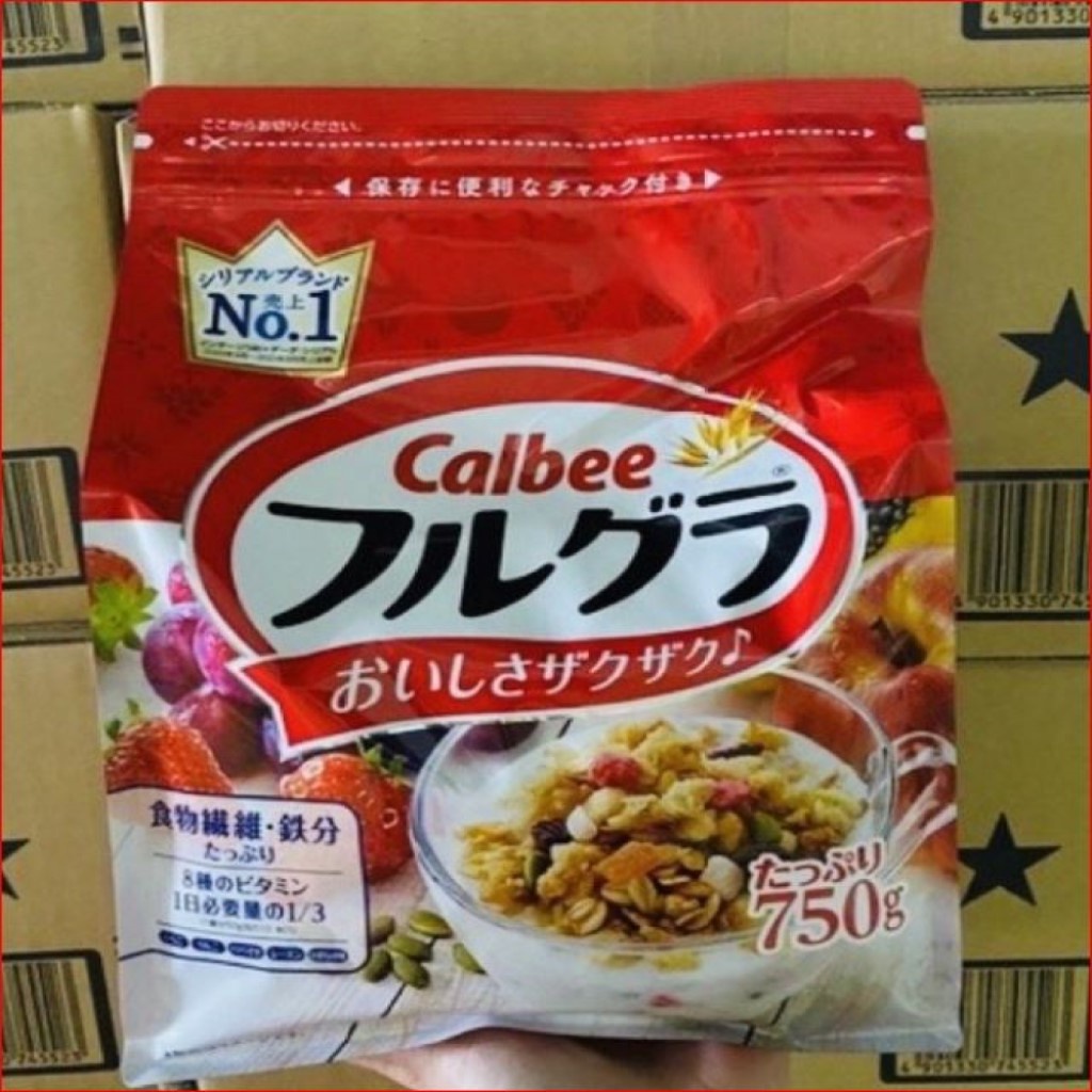 Ngũ cốc trái cây Calbee truyền thống nhập khẩu Nhật Bản - gói 800g