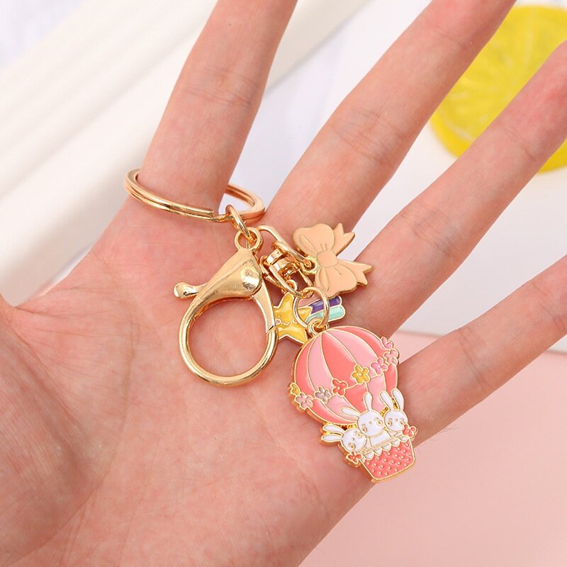 Móc Chìa Khóa Hình Thỏ Hoạt Hình Dễ Thương Dùng Làm Quà Tặng Cho Bạn Bè