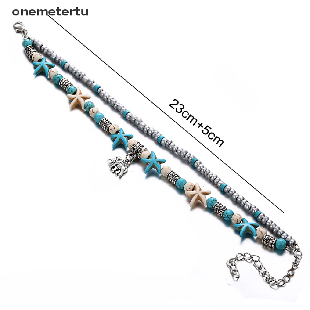 Lắc Chân Xỏ Hạt Hình Vỏ Sò / Sao Biển Handmade Thời Trang Cho Nữ