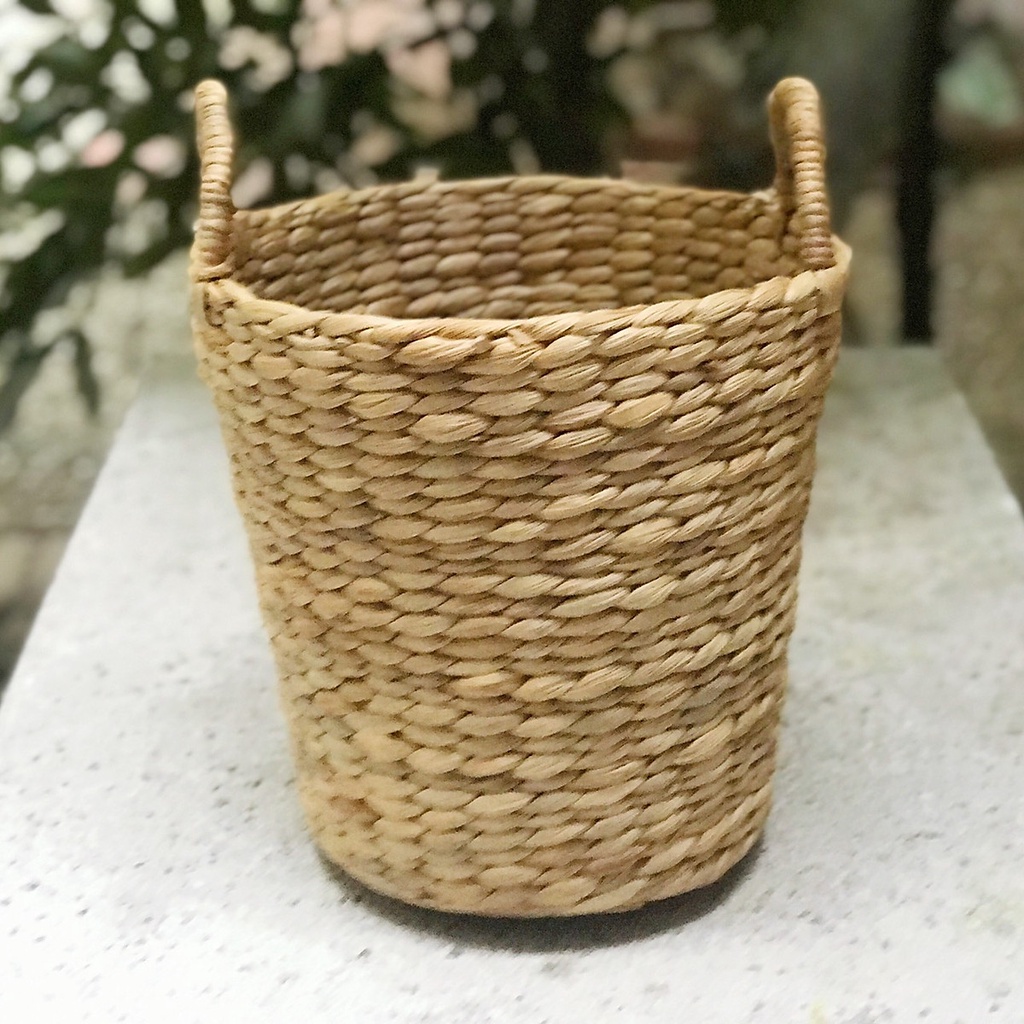 Giỏ sọt lục bình đựng đồ kiểu dáng hình tròn đa năng, đa dạng kích thước Giỏ mây đựng đồ