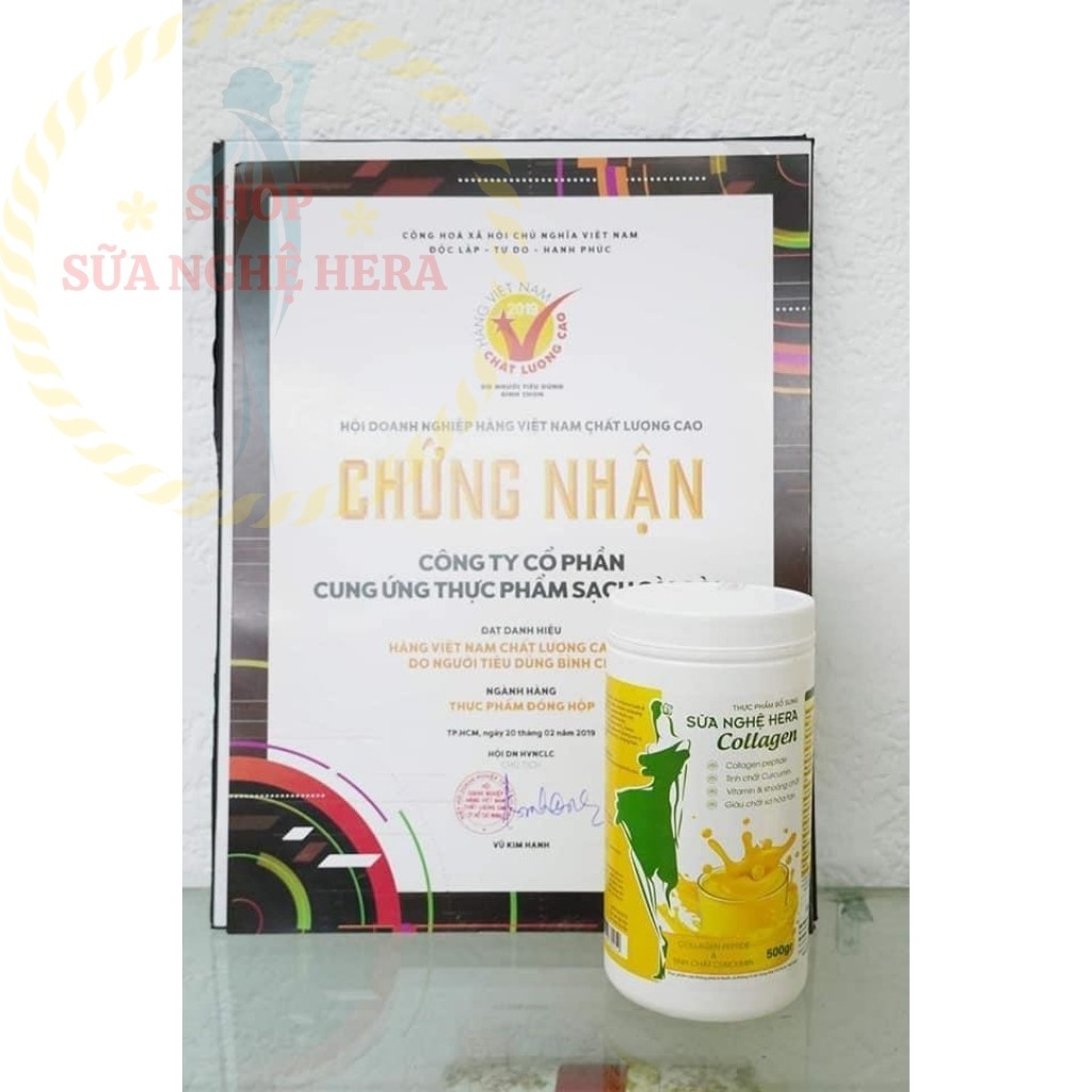 Sữa Nghệ HERA COLLAGEN MS03 Làm đẹp Da - Đẹp Dáng - Hỗ Trợ Đau Bao Tử (HỘP 500GRAM)