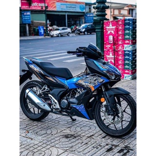 Tem rời Hayabusa Winner X phối xanh đen cực chất - đổi màu và chất liệu tùy ý. Tem 3 lớp cao cấp bao bay màu