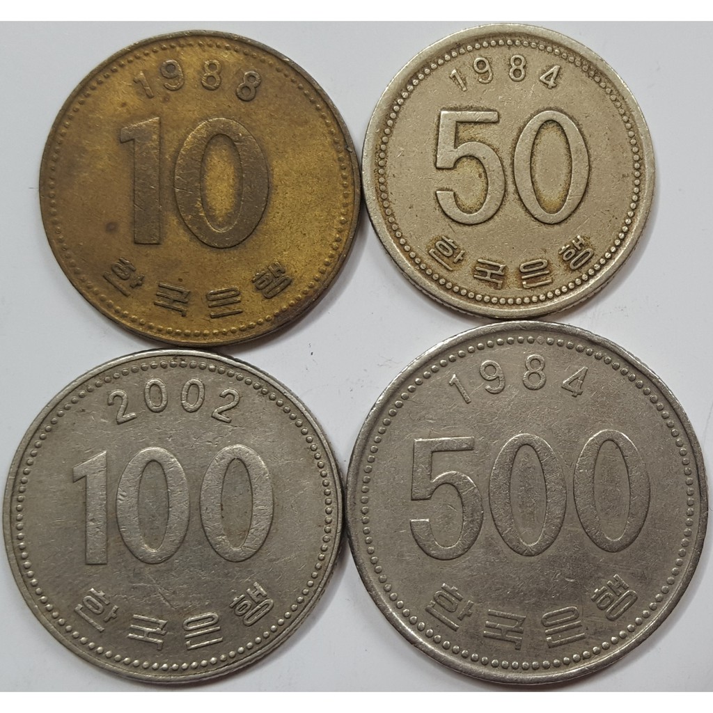 Bộ 4 đồng xu Hàn Quốc (South Korea) phát hành 1983-Nay | BigBuy360 - bigbuy360.vn