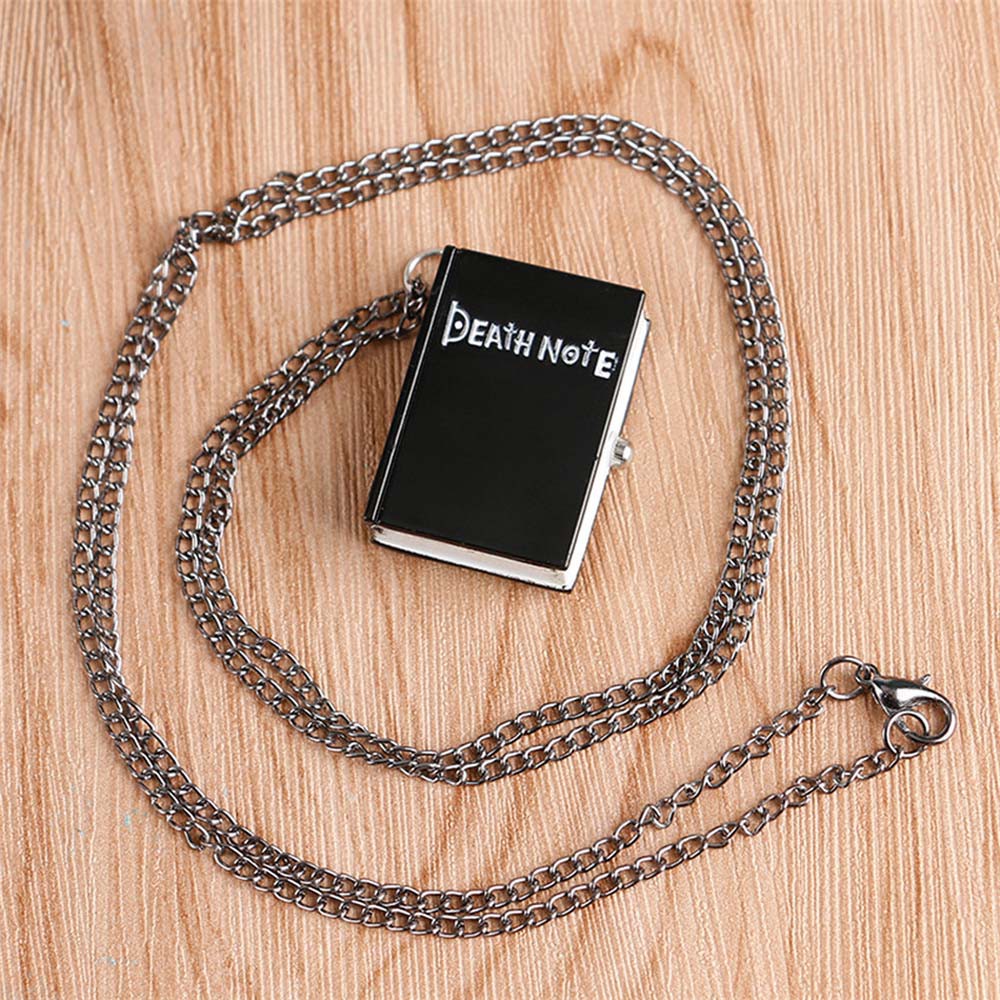 Vòng cổ mặt đồng hồ bỏ túi kiểu dáng hoạt hình Death Note độc đáo