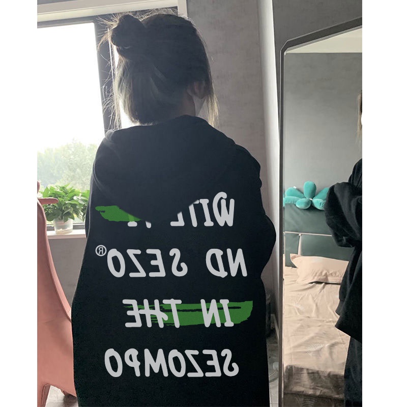 Áo hoodie SELVZE tay dài chất liệu cotton in họa tiết phong cách cổ điển Mỹ thời trang cho nữ