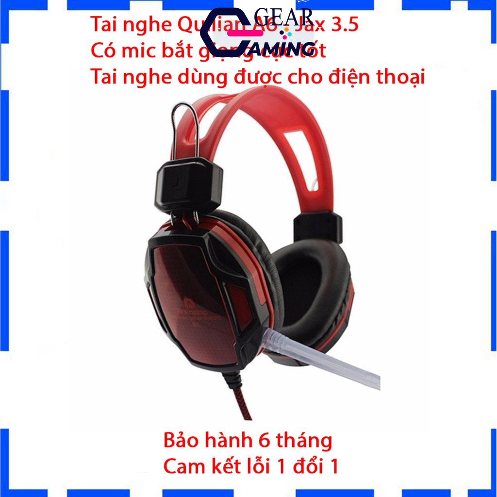 Tai Nghe Gaming Qinlian A6 Jack 3.5 - Có Mic Bắt Giọng Cực Tốt - Âm Thanh Sống Động [ Hàng chính hãng ]