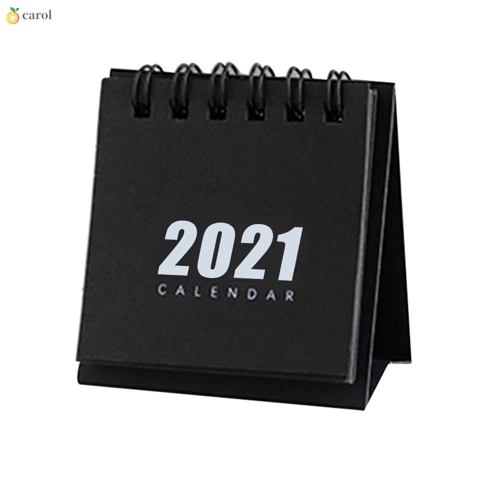 2021 New Year Mini Desk Calendar Simple Desk Coil Notepad Kraft Paper Calendar Daily Schedule