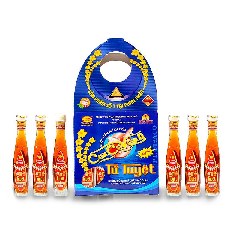 Xách 10 chai NƯỚC MẮM TỨ TUYỆT - Hiệu Con Cá Vàng PT FISACO
