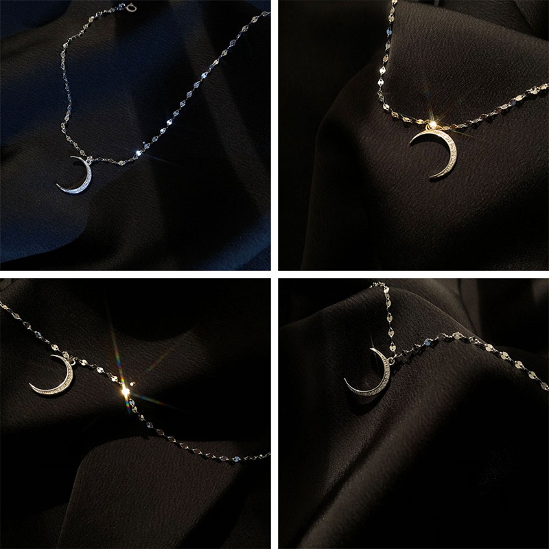 Lắc Chân Bạc 925 Hình Mặt Trăng Xinh Xắn Cho Nữ