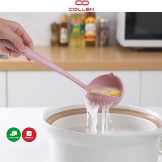 Muôi lỗ ăn lẩu 2in1 an toàn bền đẹp rẻ tốt, muôi lúa mạch thiết kế tiện dụng COLLEN LIFE