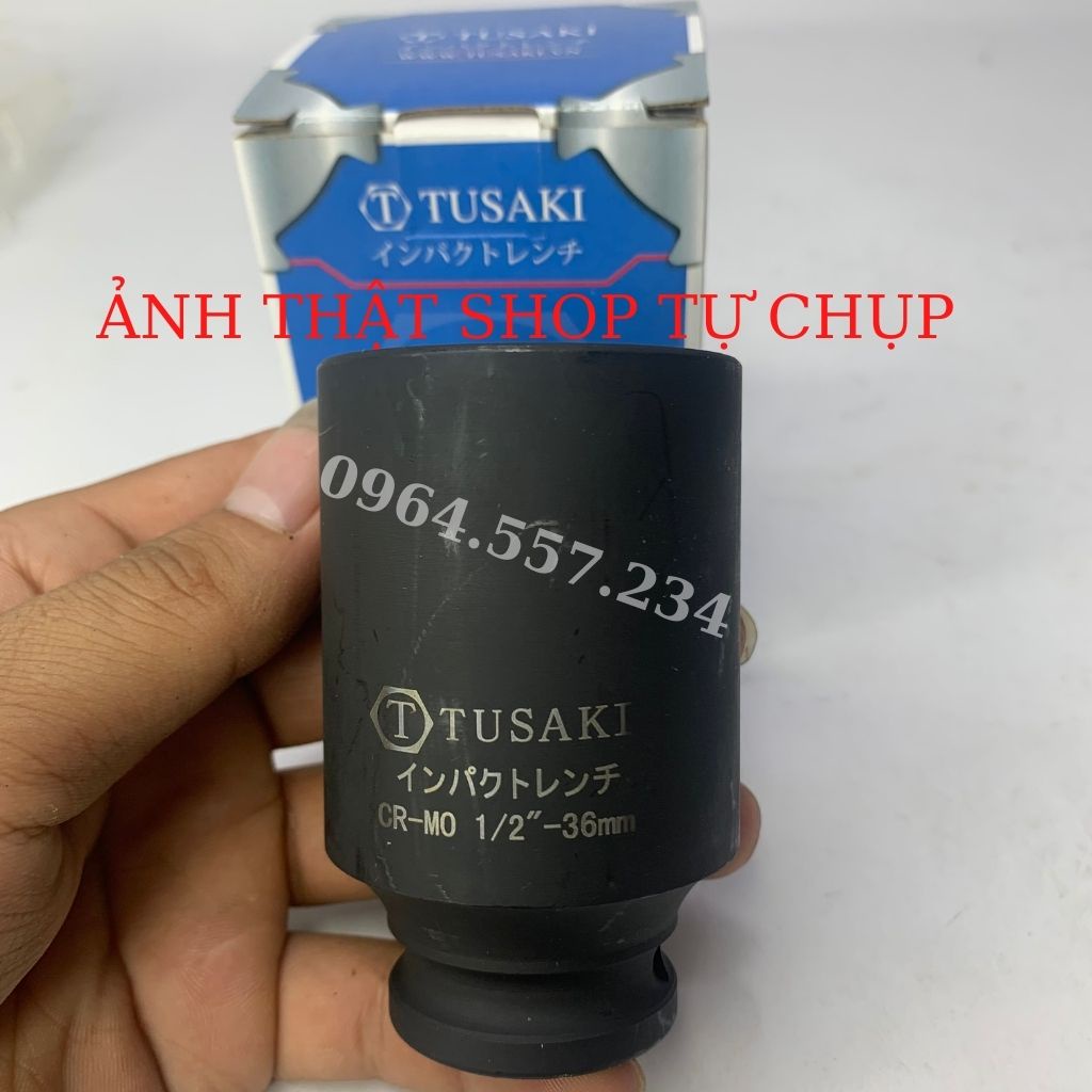 Đầu Khẩu 1/2 inch - đầu tuýp 6 cạnh mở bulong TUSAKI chất thép CR-MO Hàng Cao Cấp