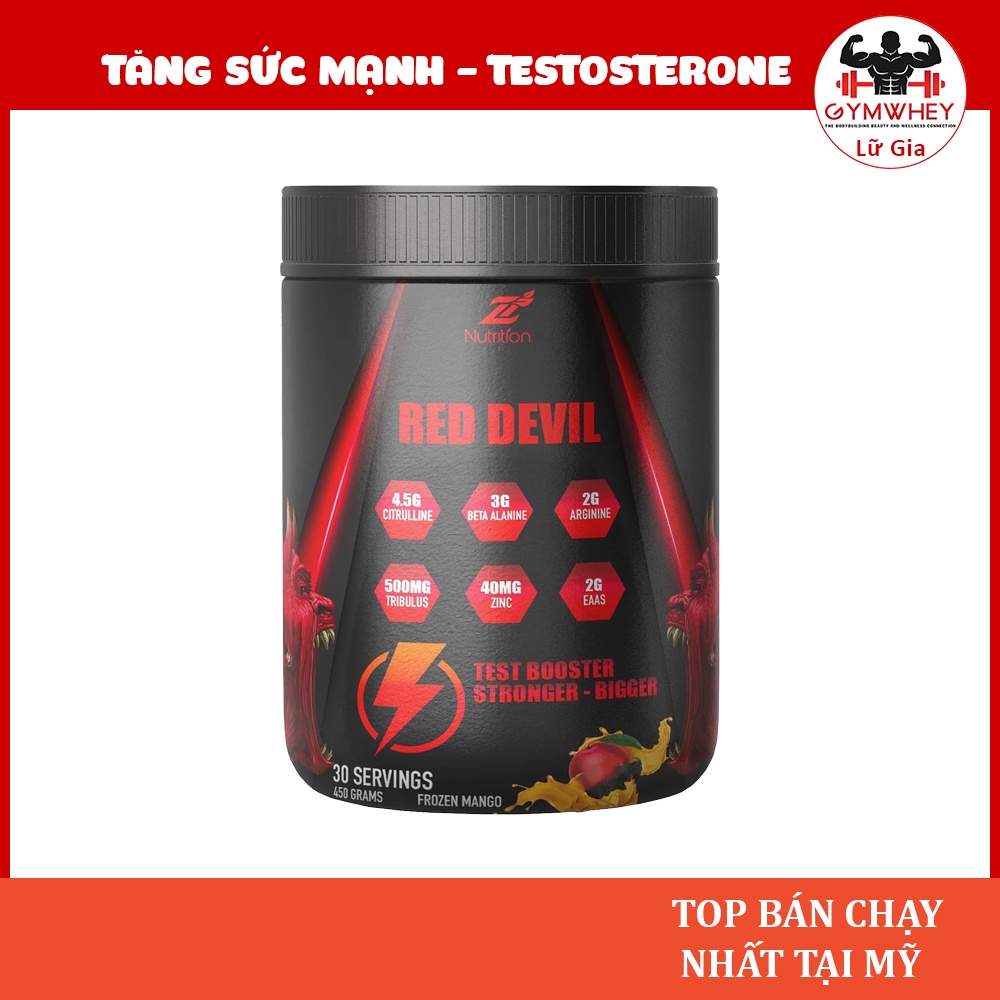 Z Nutrition Red Devil Pre Workout Mạnh,Tăng Testosterone, Tăng Sức Bền Và Hiệu Suất Tập Luyện X10