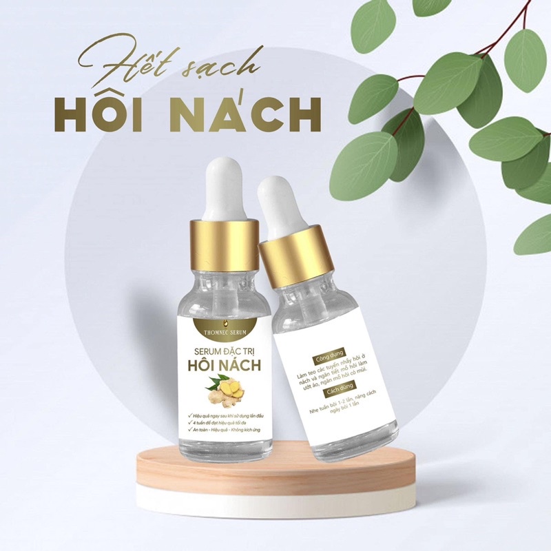 Serum Hôi Nách THOMNEC, Hỗ trợ đặc trị hôi nách, Khử mùi hôi chân tay Ngăn cản sự hoạt động của vi khuẩn, giúp sáng da