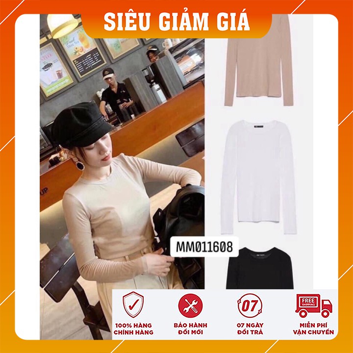 Thời Trang Nữ Áo Thun Body Dài Tay Korea - Form Tôn Dáng Màu Đen , Vàng , Be , Trắng SIÊU HOT