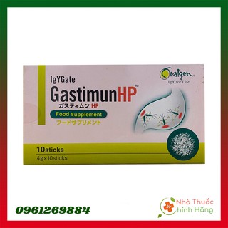 Thực phẩm bảo vệ sức khỏe GastimunHP - Japan Giúp tăng sức đề kháng với vi khuẩn HP dạ dày- Hộp 10 gói