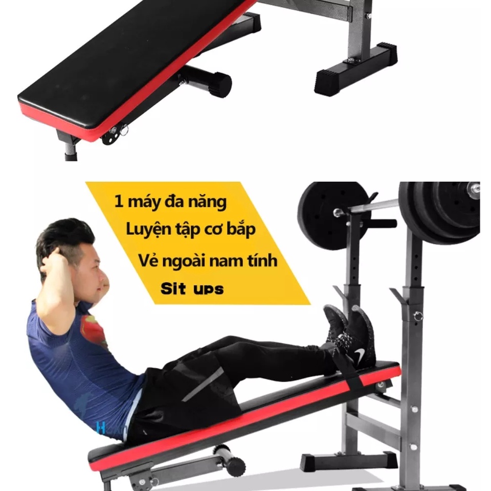 Ghế tập tạ đa năng ghế gập bụng ghê tập gym tạ đẩy ghế tạ đòn thiết bị thể thao có thể gấp gọn tiện lợi nhanh chóngOT301