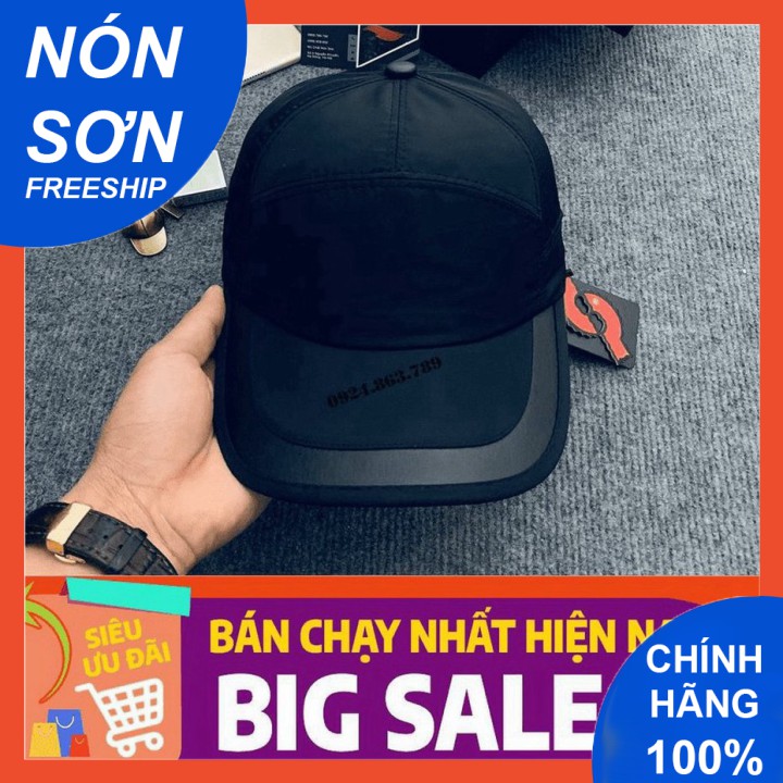 Mũ Lưỡi Trai Nón Sơn Vải Dù Đen Mỏ Viền Da Chính Hãng Hàng Chuẩn Tem 7 Màu Thời Trang Cao Cấp Mới 2023