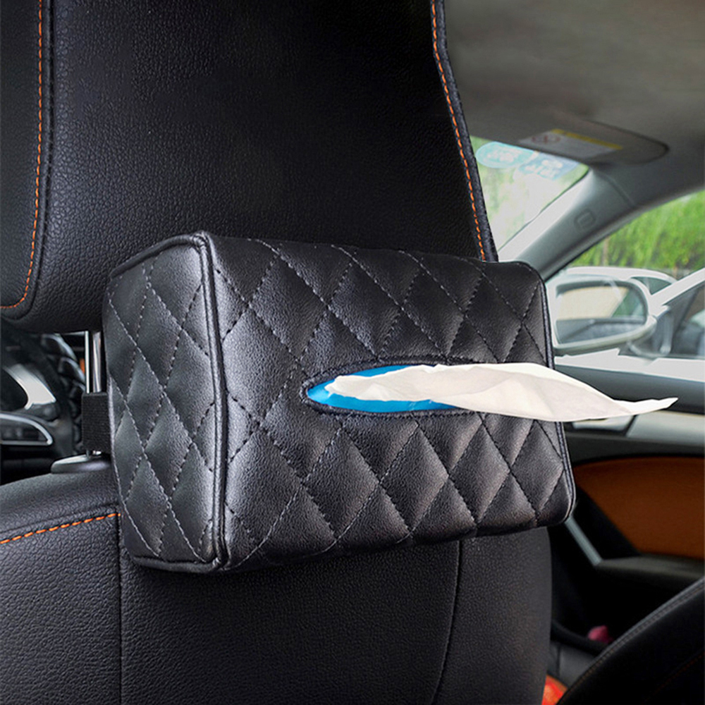 Hộp đựng khăn giấy gắn sau yên xe thích hợp cho xe hơi