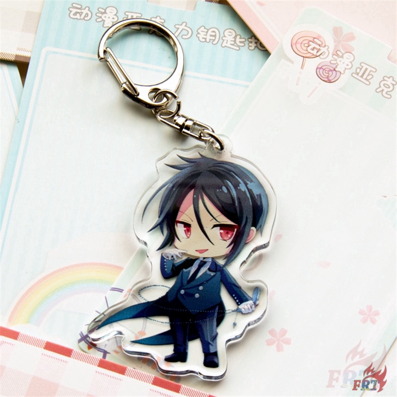 Móc chìa khóa có mặt trang trí hình nhân vật Kuroshitsuji trong phim Quản Gia Hắc Ám