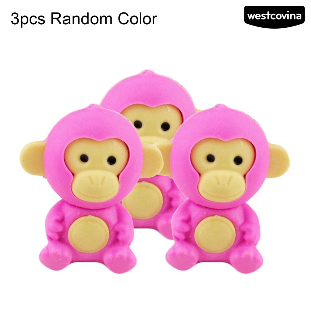 [Hot]✍3 Gôm Tẩy Hình Chú Khỉ Dễ Thương