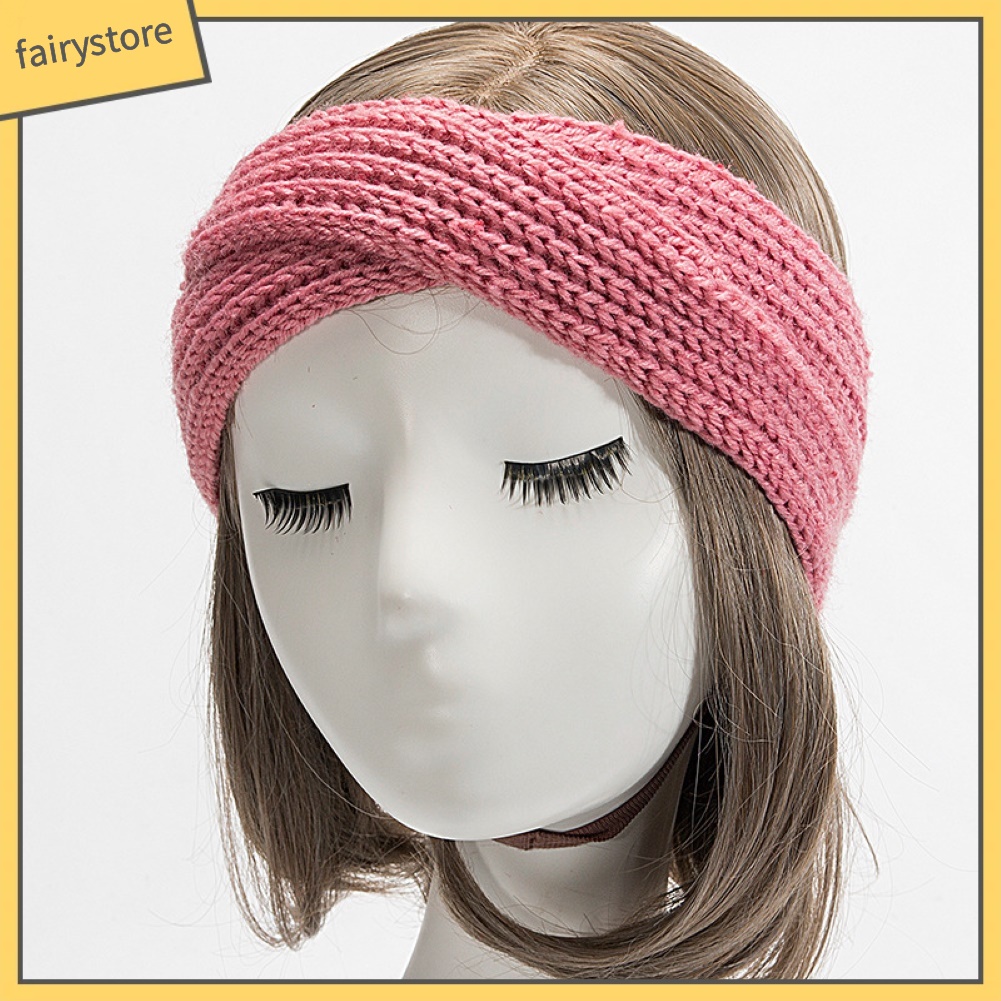 Băng Đô Dệt Kim Màu Trơn Thời Trang Giữ Ấm Cho Nữ